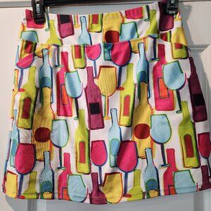 Bskinz Wine Time Golf Skort Size Medium. ITEM 1125254SK